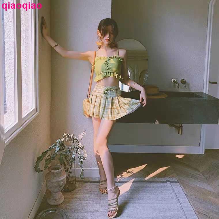 Bộ Đồ Bơi Ca Rô Thời Trang Hàn Cho Nữ | BigBuy360 - bigbuy360.vn