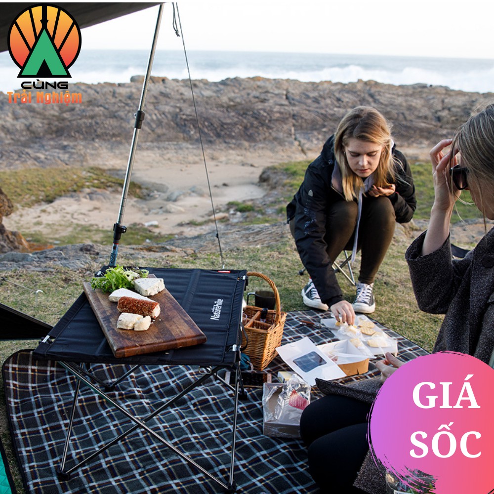 Bàn Xếp Dã Ngoại Di Động Size Lớn Cầm Tay Cho Du Lịch Picnic Cắm Trại Câu Cá NatureHike NH20JJ020