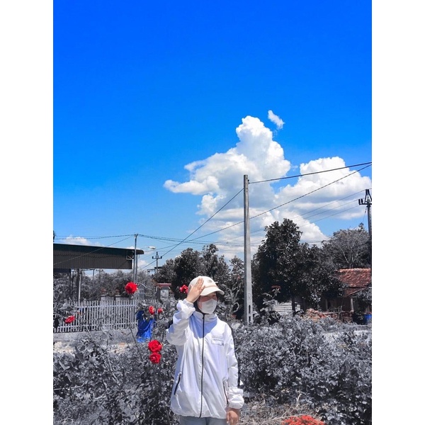 Áo khoác dù logo vuông chữ 2 lớp form rộng hot nam nữ