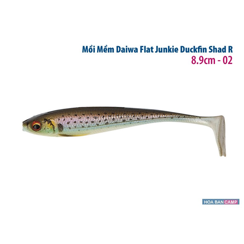 Mồi Mềm Con Cá Daiwa Flat Junkie Duckfin Shad R – 8.9cm