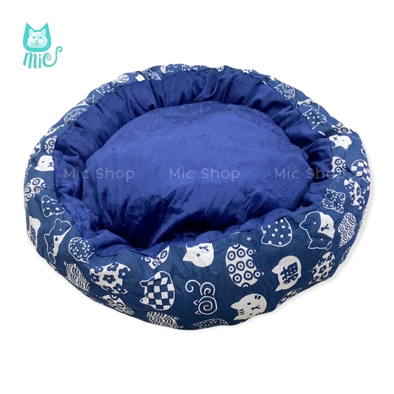 Đệm ổ hình tròn cho thú cưng, nhà cho chó mèo (Ảnh thật shop chụp)