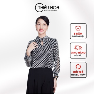 Áo Voan Trung Niên Thiều Hoa Họa Tiết Sang Trọng, Thanh Lịch Có Size Lớn P0312