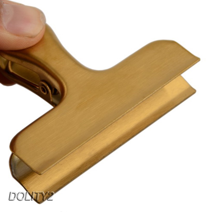 [Dolity2] Kẹp Miệng Túi Thực Phẩm Bằng Thép Không Gỉ Màu Vàng