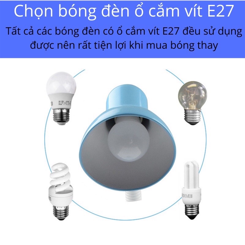 Đèn học chống cận Mắt Việt -Có cốc cắm bút,để điện thoại