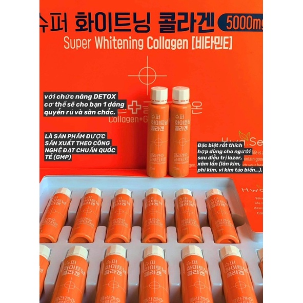 SUPER WHITENING COLLAGEN 5000mg (VITAMINE) HWA SERA full hộp Chính hãng