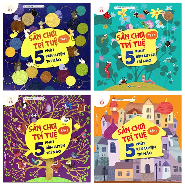 Sách - Bộ Sách Sân Chơi Trí Tuệ - 5 Phút Rèn Luyện Trí Não (Bộ 4 Cuốn)
