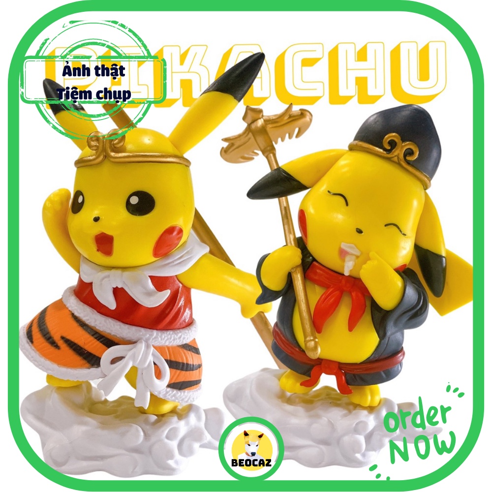 Mô hình đồ chơi Pikachu Pokemon cosplay Tôn Ngộ Không Trư Bát Giới Tây Du Ký Lão Trư Lão Tôn - Đồ chơi Beocaz
