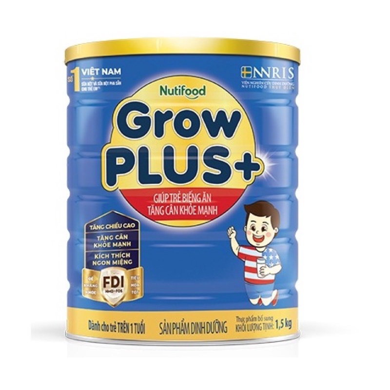Sữa Bột Nutifood Growplus Xanh 1500gr