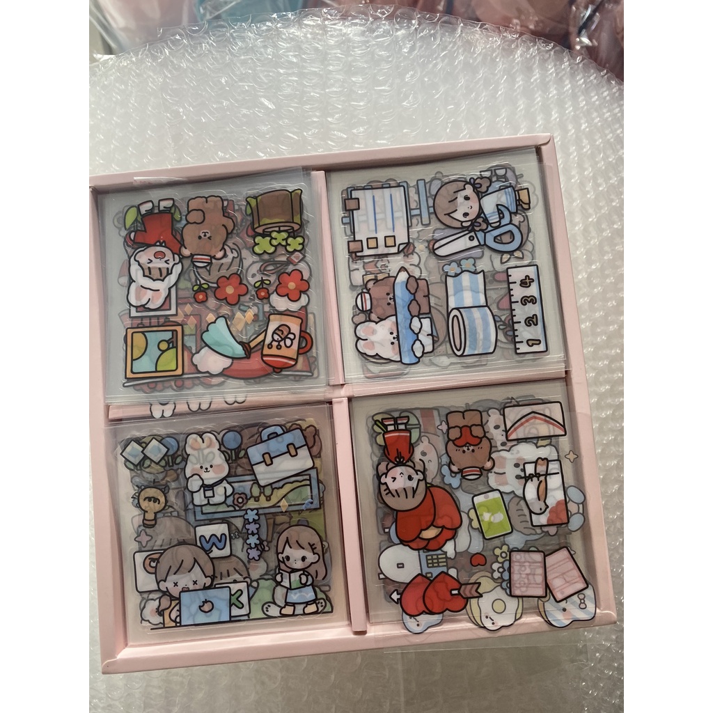 Hình Dán Sticker 2D Dán Bình Nước Siêu Đáng Yêu nhiều mẫu Trang Trí Bình Siêu Xinh Và Dễ Thương