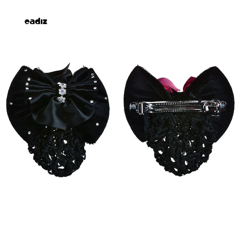 Kẹp búi tóc lưới công sở hình nơ to xinh xắn hợp thời trang cho nữ