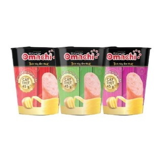 Mì Omachi Ly Có Xúc Xích Thịt Thật ( 1 thùng 24 Ly  × 45 Gram)