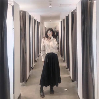 CHÂN VÁY MIDI ZARA DẬP LY CÓ BELT