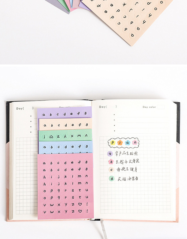 Flowertree Sticker Miếng Dán Hình Chữ Cái / Số Đếm Dùng Trang Trí Sổ Nhật Ký