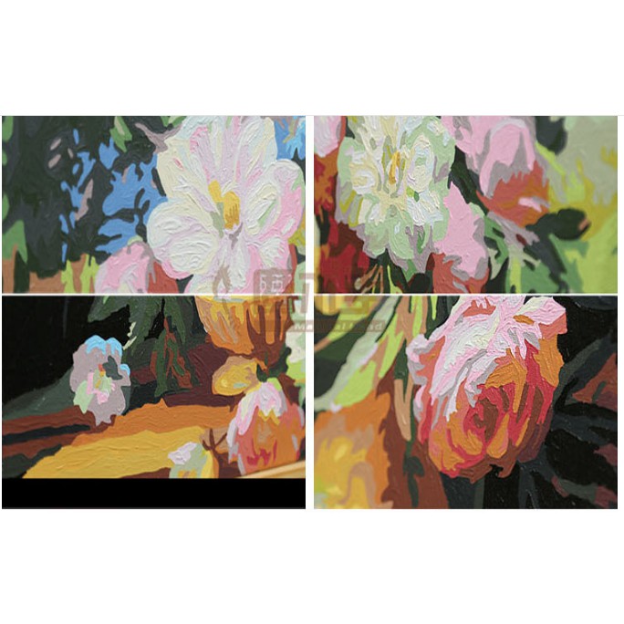 Tranh sơn dầu số hóa rẻ,đẹp,khung gỗ 40 x 50cm,Tranh tự tô màu theo số hoạt hình doremon naruto