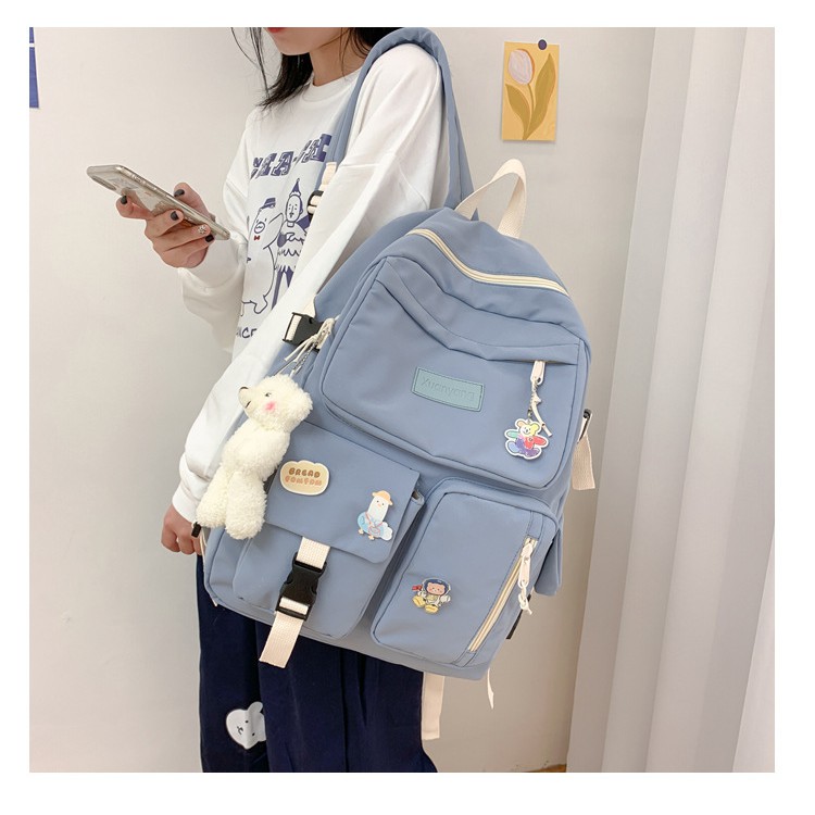 Balo loang FASHION nhiều màu kèm Sticker, phong phách thời thượng, cá tính