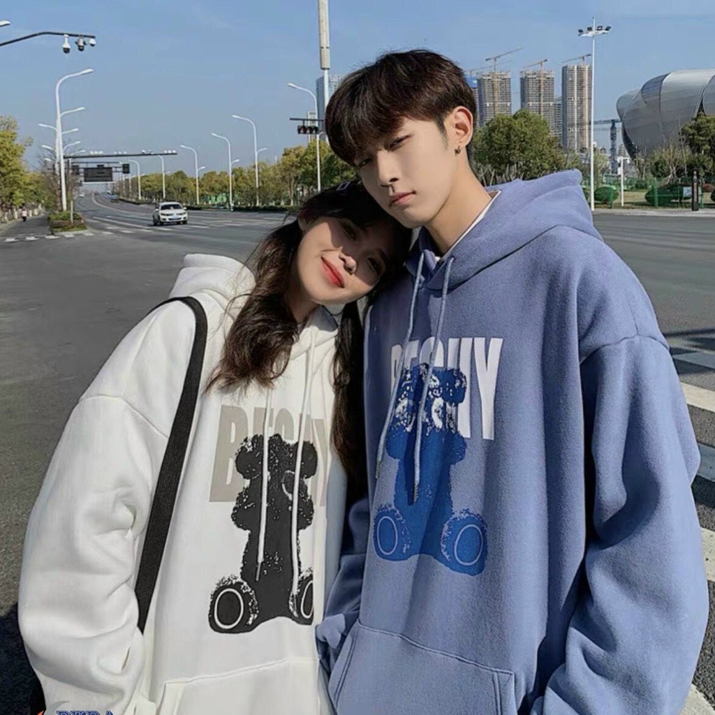 Áo Khoác hoodie ❤️ Áo khoác unisex ❤️ Áo khoác cho cặp đôi Thun nỉ form 70kg đổ lại hàng quảng châu siêu mịn