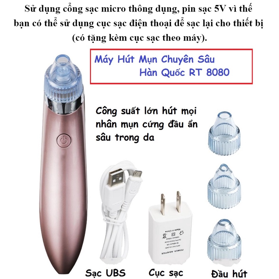 Hút mụn loại đắt ( RT 8080) Giúp Sạch Mun Đầu Đen Mang Lại Làn Da Sạch Khỏe