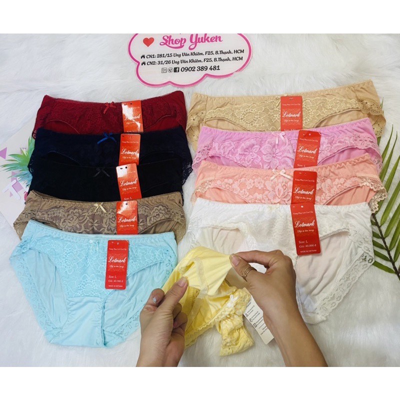♥️ Shop Uy Tín ♥️ [Quần Lót Nữ] Quần Lót Cotton Phối Ren Nữ Hàng Việt Nam Siêu Thoáng