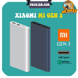 Sạc dự phòng xiaomi gen 3 💖freeship💖 10.00mah - pin sạc dự phòng polymer 10.000mah xiaomi mi 18w fast charge power bank