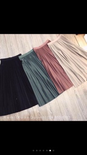 Chân váy xếp li - dáng midi ( ảnh thật - hàng sẵn )