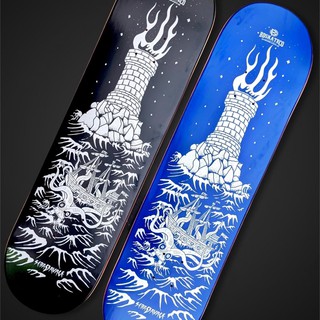Ván Trượt Skateboard BDSKATECO SEBAS LIGHTHOUSE BLACK DECK 8.0