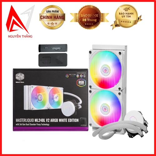 Tản nhiệt Cooler Master MASTERLIQUID ML240L V2 ARGB White Edition (hỗ trợ socket 1700)