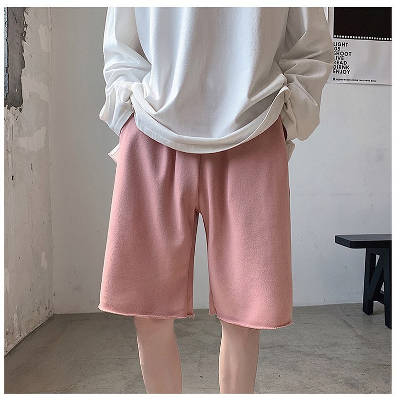 Quần Short Nỉ Rách Gấu Unisex (3 Màu)