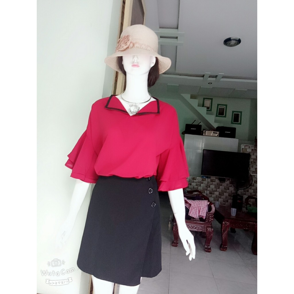 ❣️FREESHIP❣️Áo Tay Loe Cổ Bẻ Kèm Ảnh Thật