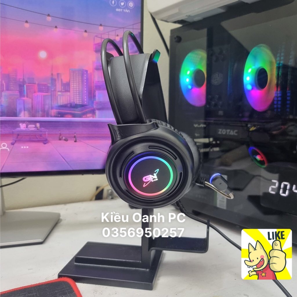 Tai nghe Chuyên Gaming GNET H3T Có Mic đèn LED đổi màu - Mới Bảo hành 12 Tháng Chính hãng