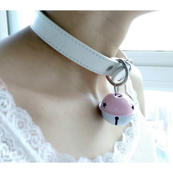 Vòng Cổ Choker Da Đính Chuông Phong Cách Harajuku Cổ Điển Dễ Thương