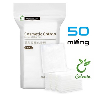 Bông tẩy trang đa năng hai mặt 50 miếng MAYCREATE Cosmetic cotton duble sided 50pcs