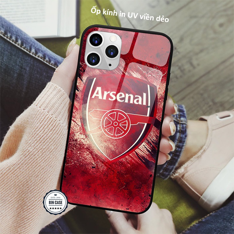 ⚽Ốp Điện Thoại iPhone Logo Arsenal ⚽Ốp Màu Đỏ Thiết Kế Đẹp iphone 13 12 11 Pro Max 6s 6 7 8 Plus X Xr Xs Max BONGDA101