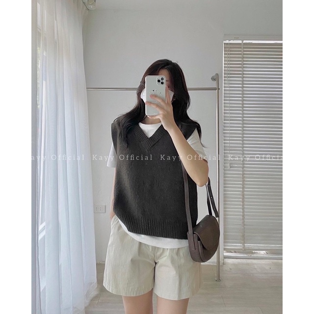 Áo gile len mềm kiểu Hàn_ Glcti ( ảnh thật ) | BigBuy360 - bigbuy360.vn