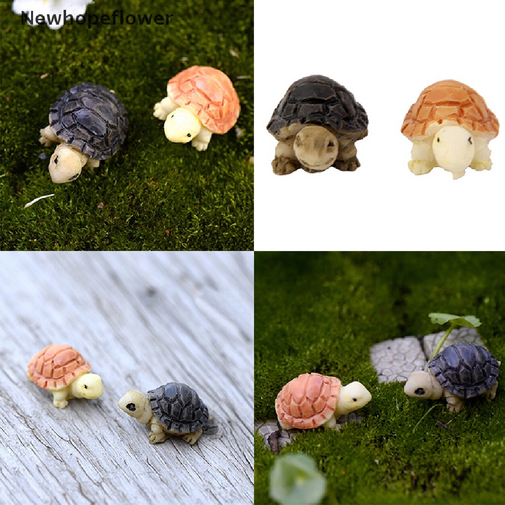 Bộ 2 Mô Hình Rùa mini Trang Trí Sân Vườn