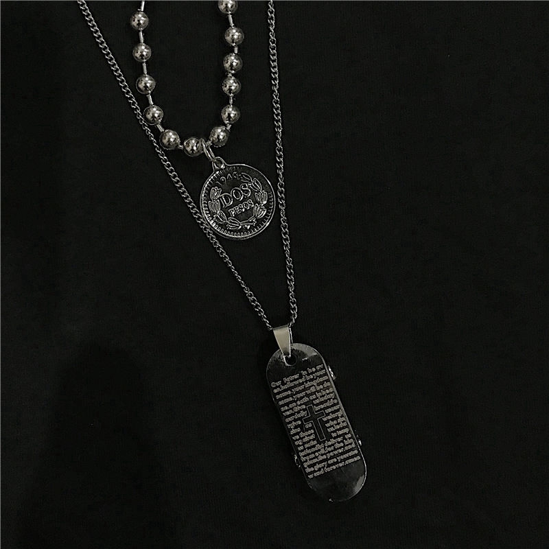 Vòng Cổ Nhiều Lớp Phong Cách Hip Hop Đường Phố Hàn Quốc