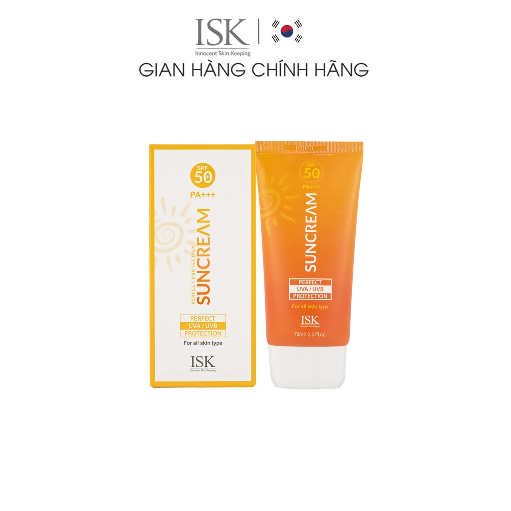 [Mã BMLT35 giảm đến 35K đơn 99K] Kem Chống Nắng Kiềm Dầu ISK Perfect Protection Sun Cream SPF 50+/PA+++ 70ml ISC1200110