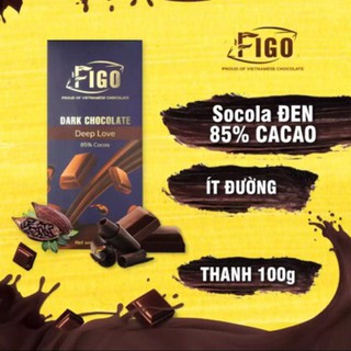 Kẹo socola đen đắng 85% cacao FIGO 100g