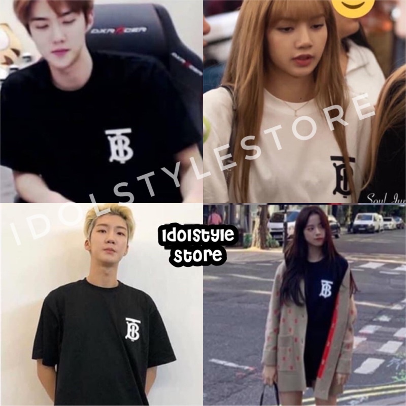 (Quà tặng kèm hình idol) áo tshirt TB của Lisa Blackpink Seunghoon Winner Sehun Exo