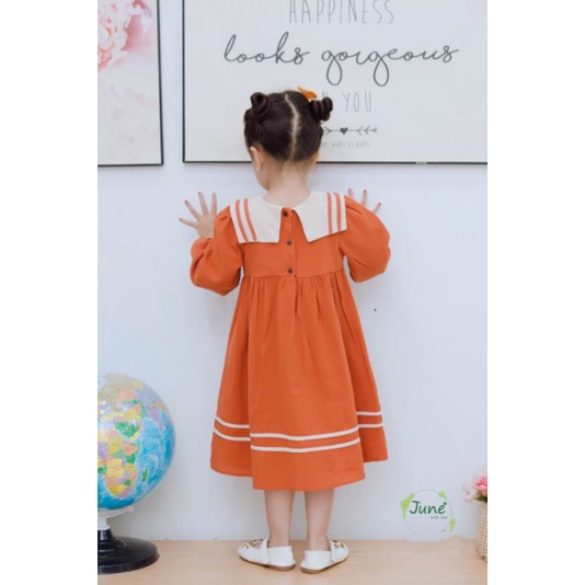 ĐẦM VÁY BÉ GÁI DÀI TAY VẢI MỀM NHẬP MUA 2 TẶNG 1 CHIP BÉ GÁI HAIVANCO 12 đến 40 kg mềm mại THOÁNG MÁT đi học đi chơi đẹp