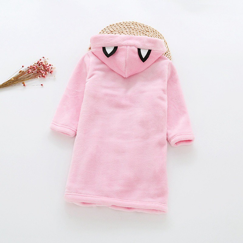 Áo choàng ngủ vải cotton họa tiết hoạt hình cho bé