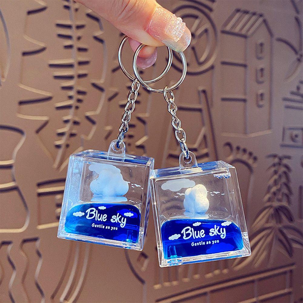 Móc Chìa Khóa Acrylic Hình Đám Mây Màu Xanh Dương Cho Bé