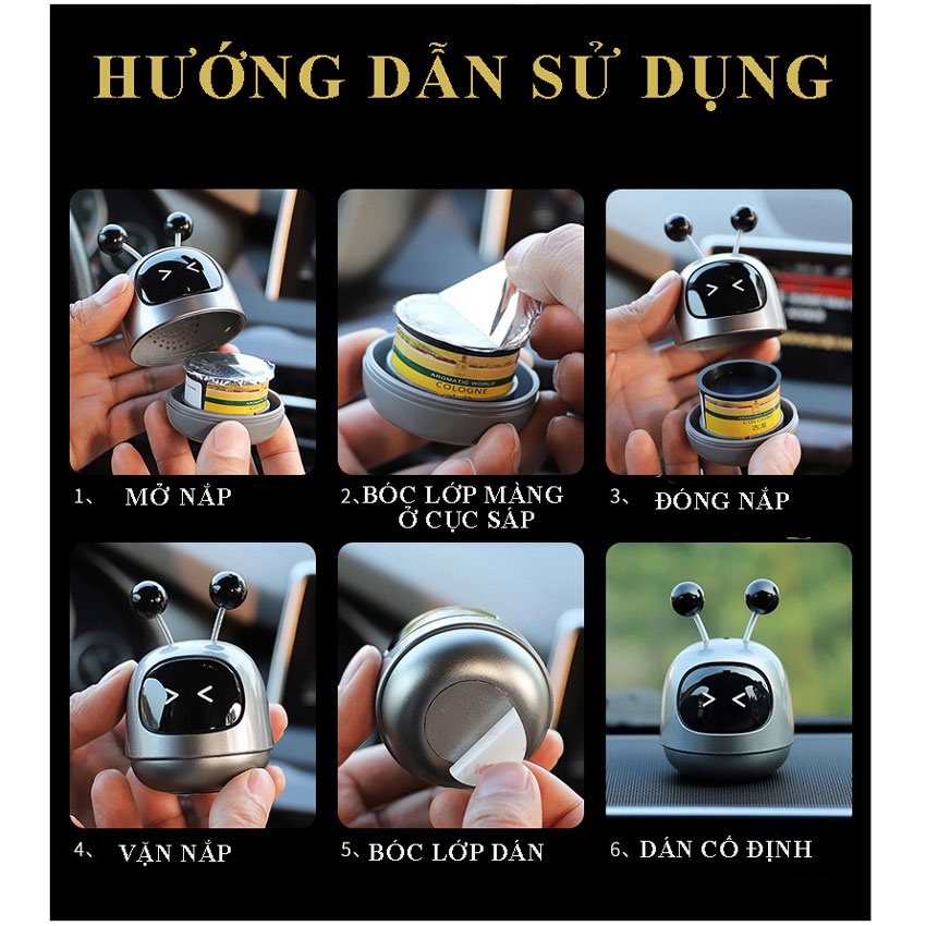 Sáp Thơm Xe Hơi Bọ Rùa - Nước Hoa ô Tô Bọ Rùa Khử Mùi, Trang Trí Xe Hơi, Bàn Làm Việc