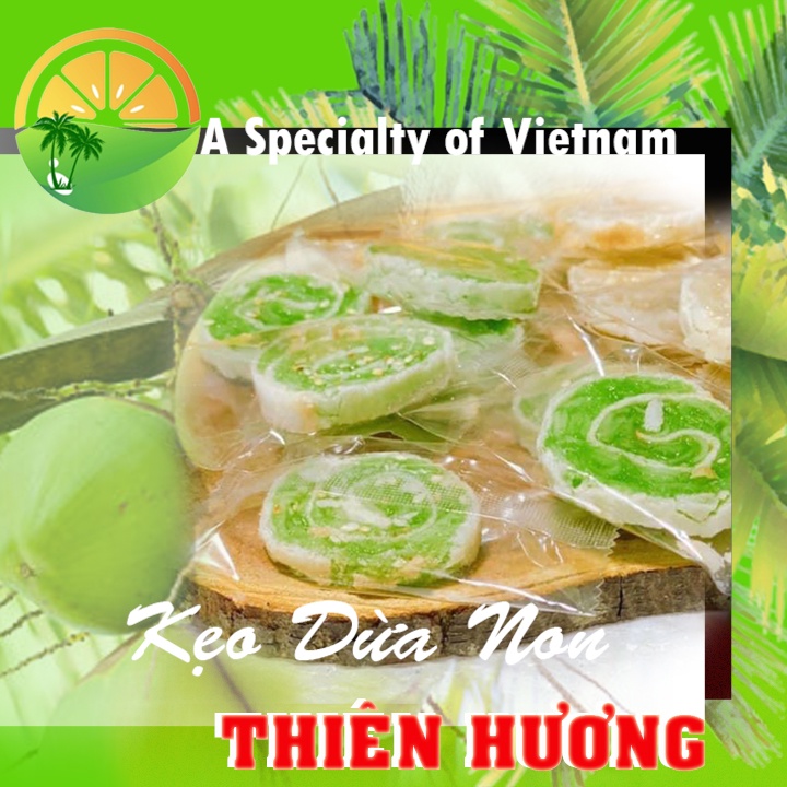 Kẹo dừa non cuộn các loại - đồ ăn vặt - Túi 500g- Đặc Sản Bến Tre