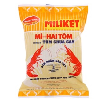 Combo 30 gói Mì Miliket Hai tôm chua cay/ vị hải sản gói 75g