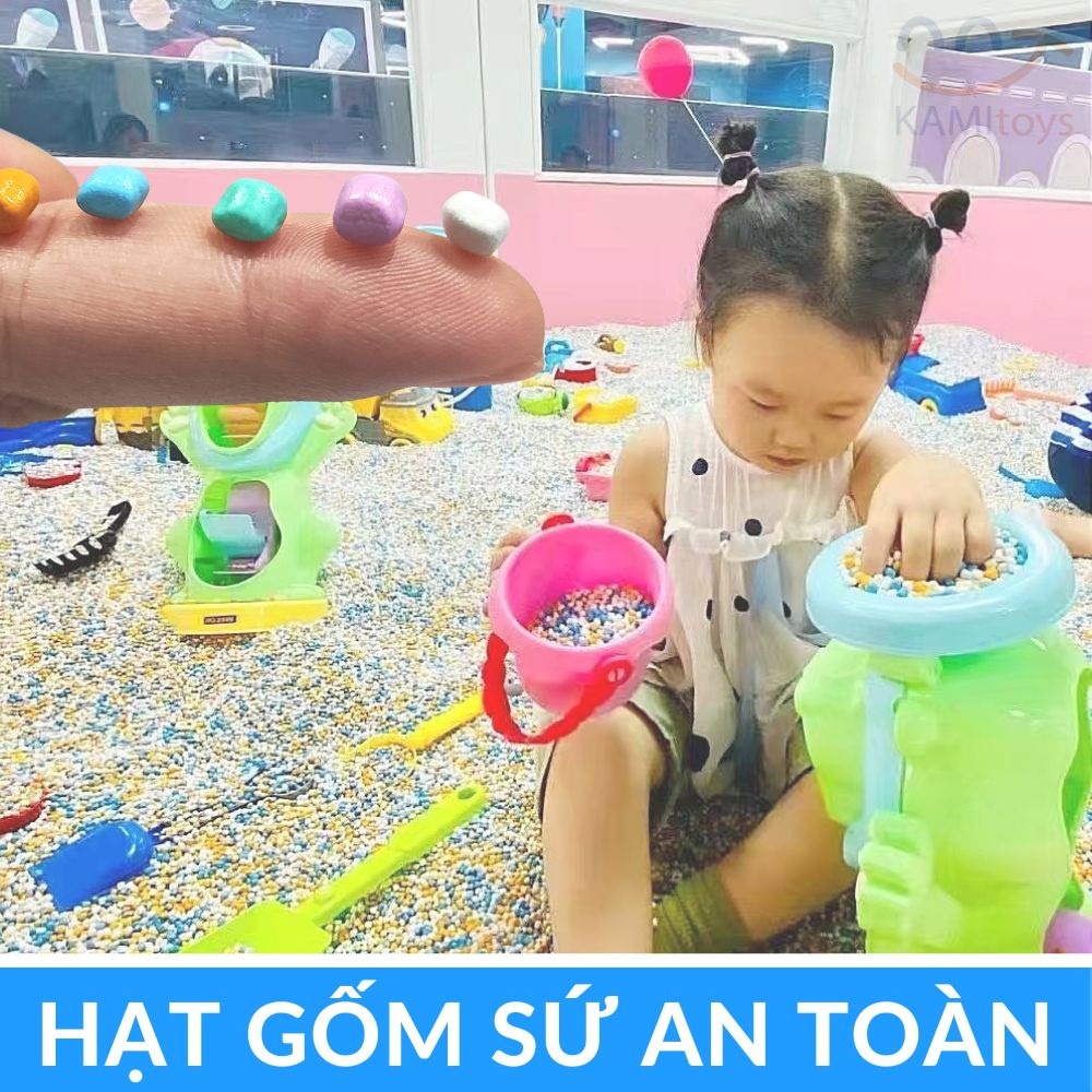 Đồ chơi xúc hạt muồng hạt gốm sứ cát biển cát động lực (Bán kèm các Bộ chơi có khuôn) km50109