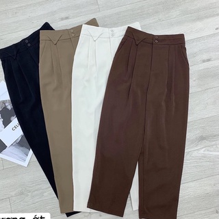 Quần baggy 2 ly ,quần tây công sở cạp cao cúc khóa chun lưng chất tuyết mưa