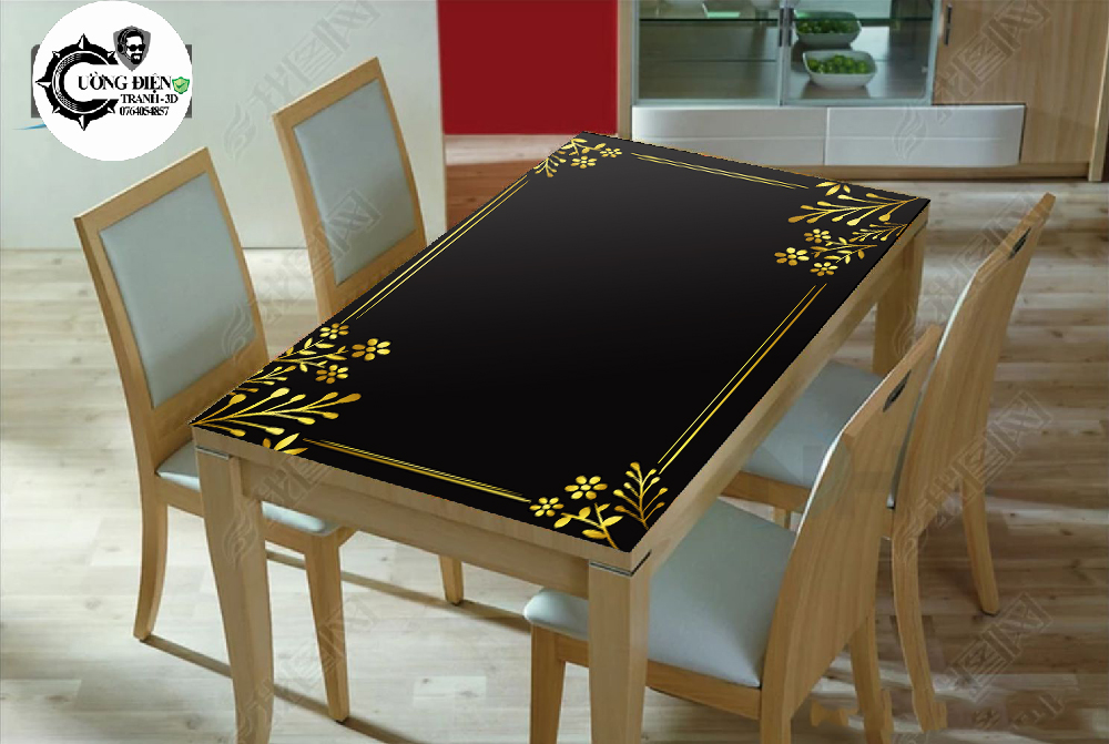 Tranh 3d - Decal 3d cao cấp dán mặt bàn làm việc - bàn ăn nhiều kích thướt