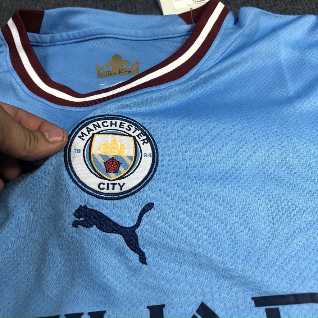 Áo Bóng Đá Man City Xanh Sân Nhà 202122, Áo Đá Banh Hàng Thái