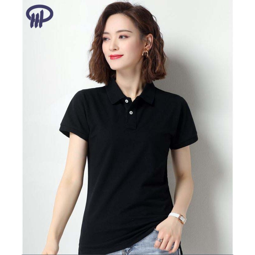 Phúc An - Áo thun Polo trơn nữ có cổ 4054 có size lớn (big size)