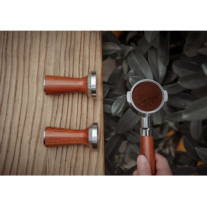 MHW-3Bomber | Tamper Nén Cafe Tay Gỗ 58mm